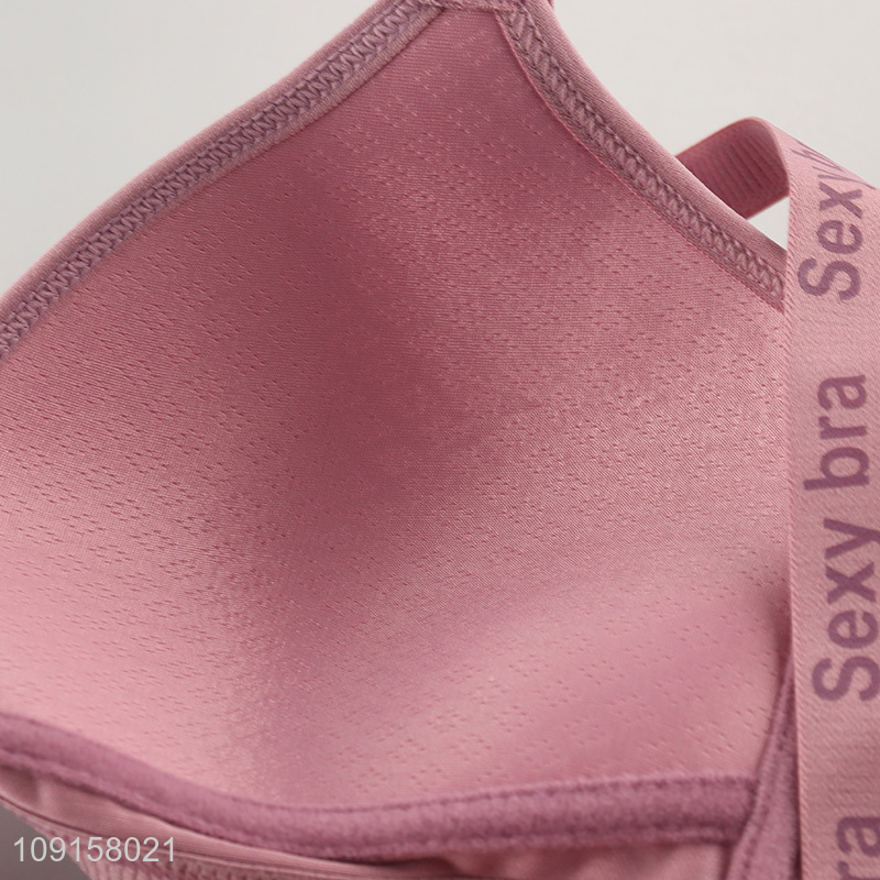 Hot selling sexy fashion ladies breathable polyester bra wholesale