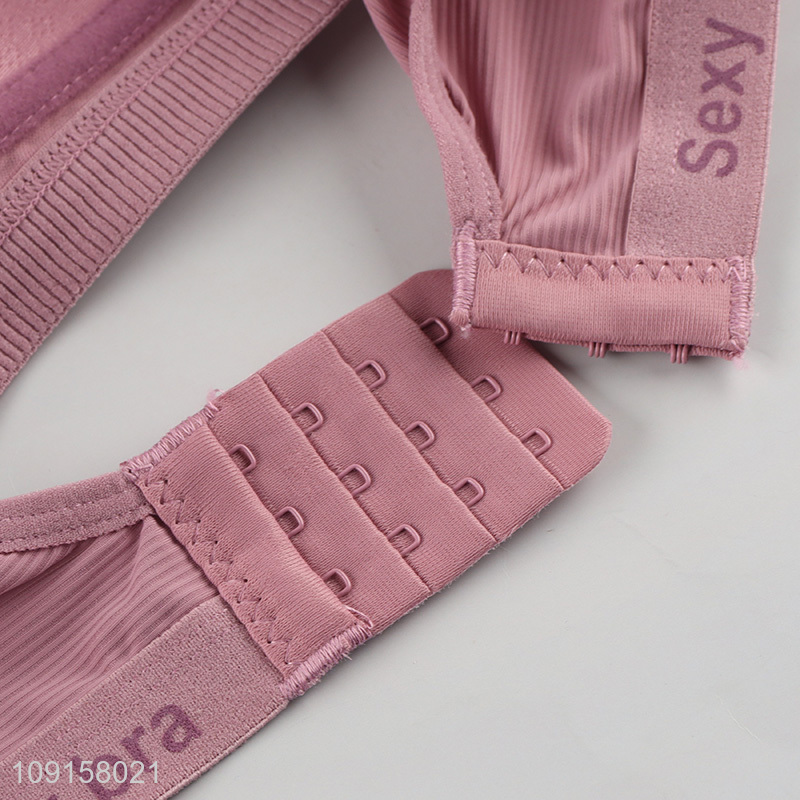 Hot selling sexy fashion ladies breathable polyester bra wholesale