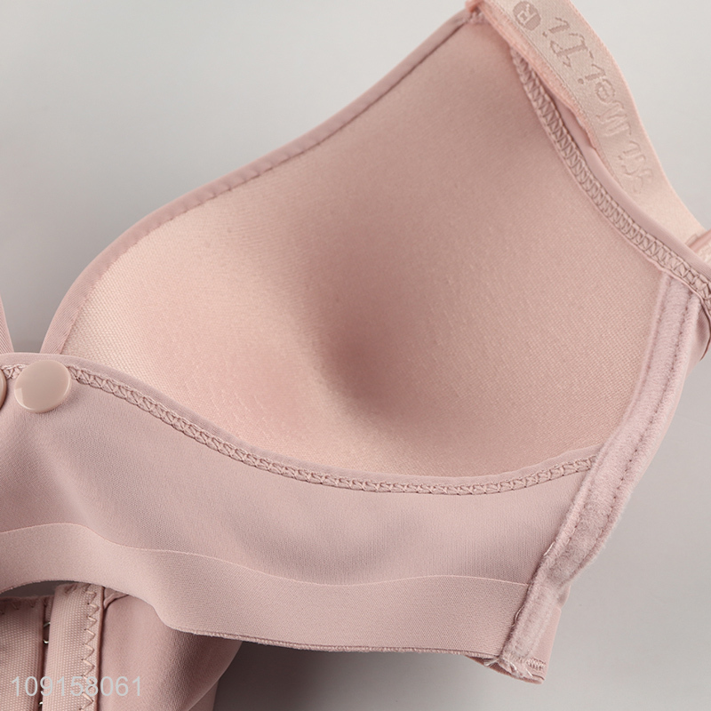 Low price pink ladies polyester nursing bra lactancia bra for sale