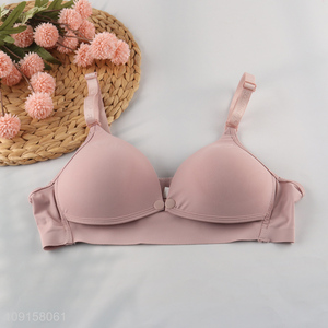 Low price pink ladies polyester nursing bra lactancia bra for sale