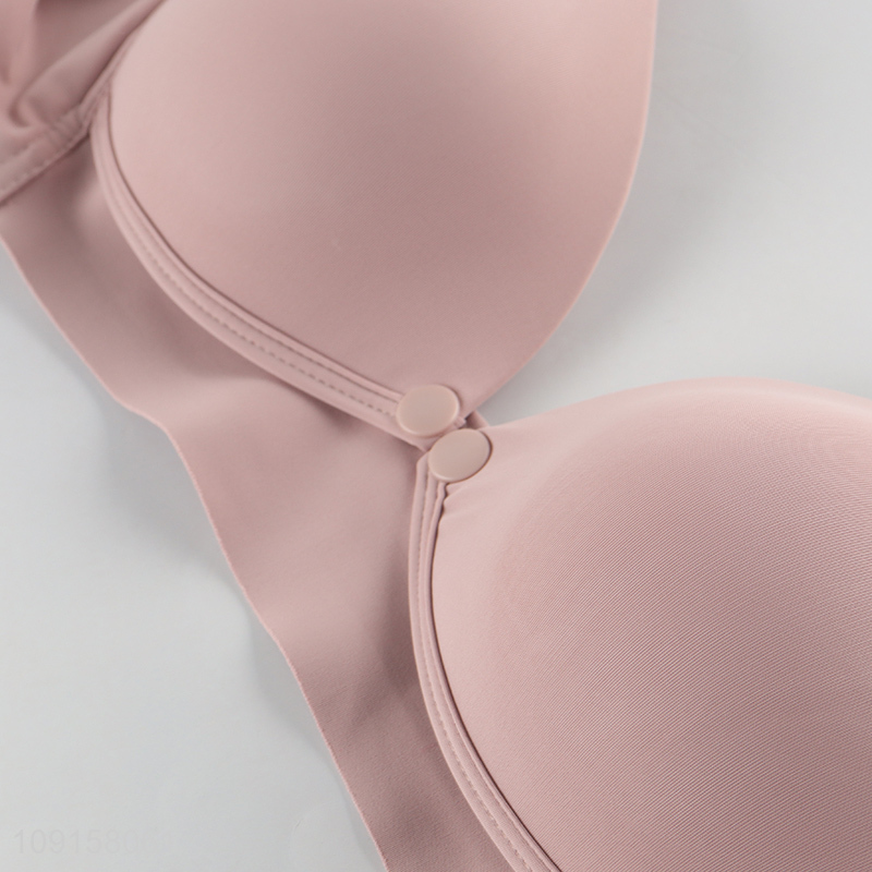 Low price pink ladies polyester nursing bra lactancia bra for sale