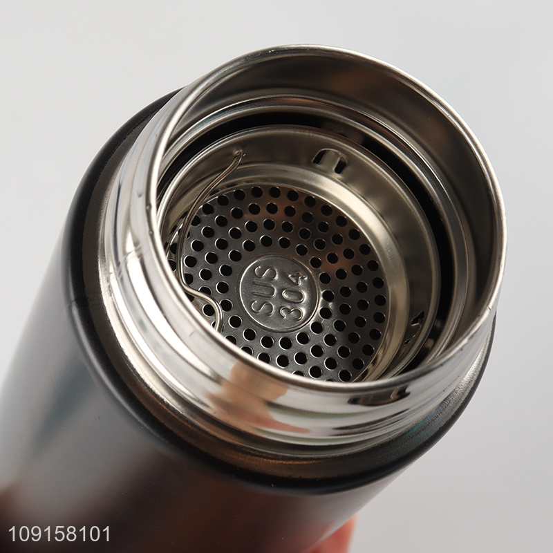 Top selling black stainless steel display temperature insulated vacuum cup wholesale