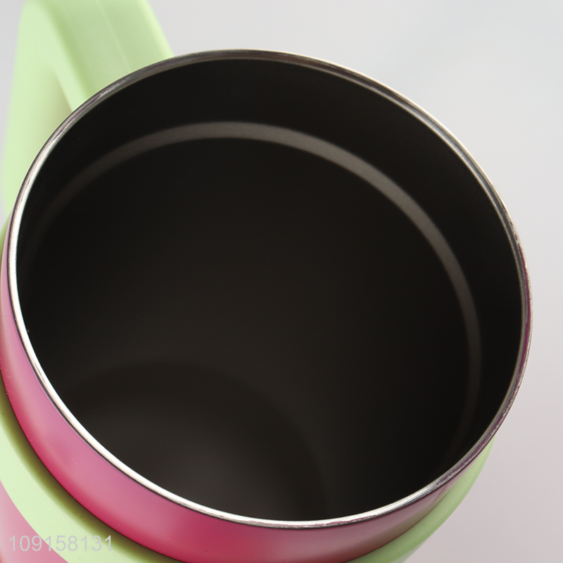 Good quality portable travel car mug insulated vacuum cup with handle