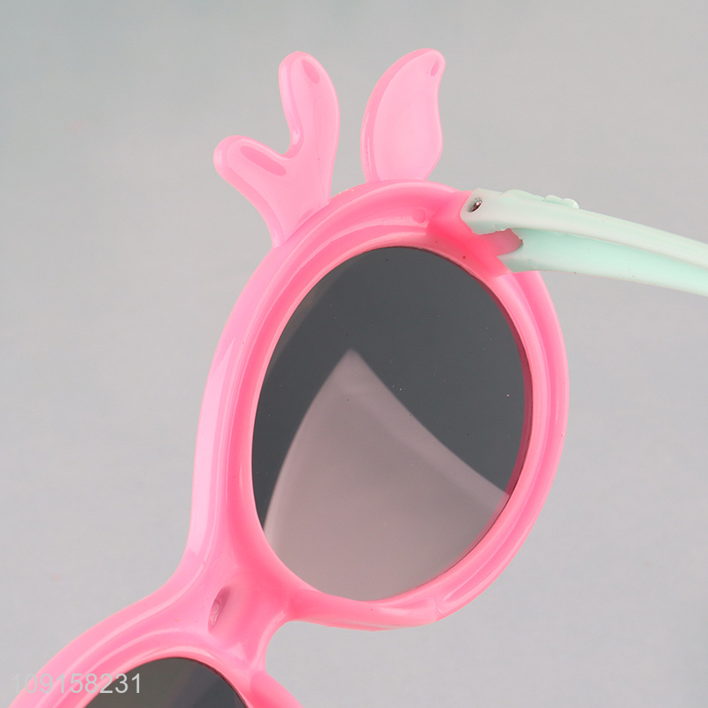 Best selling pink plastic girls kids sunglasses for outdoor
