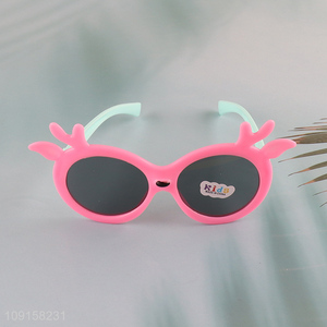 Best selling pink plastic girls kids sunglasses for outdoor