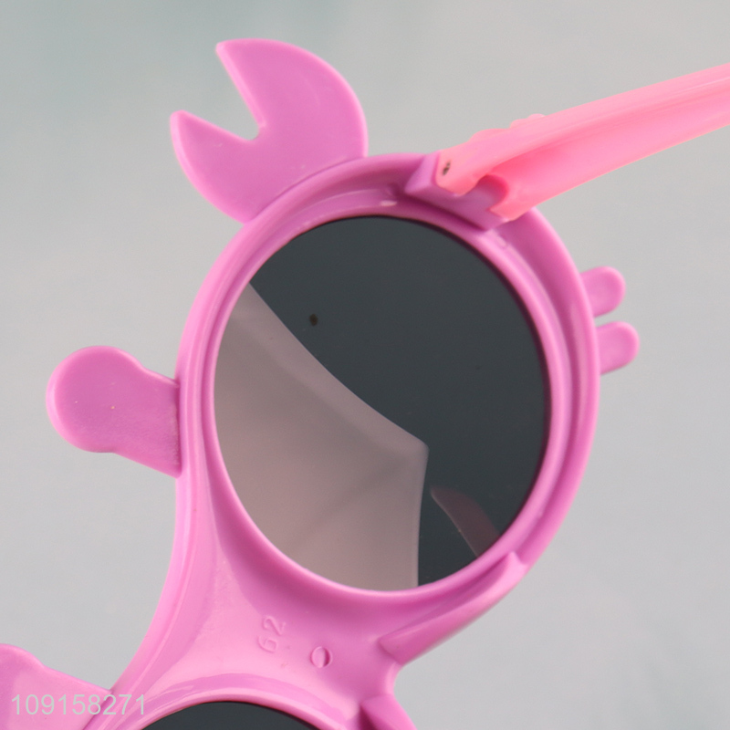 Most popular crab shape kids cartoon plastic sunglasses