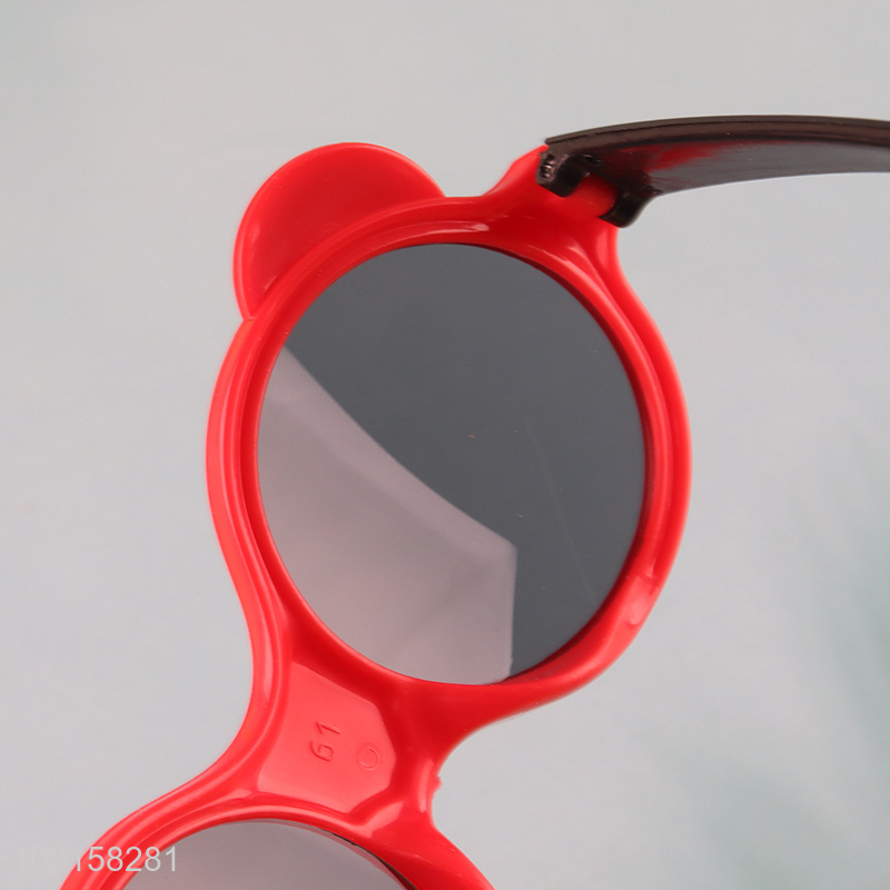 Factory supply cool design bear plastic sunglasses for kids