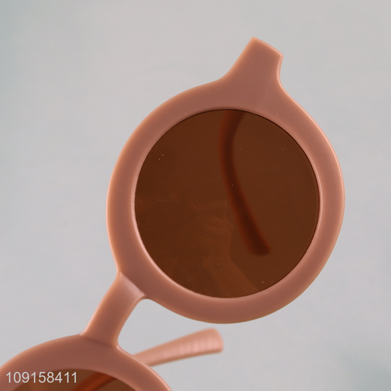 Factory supply round fashion children plastic glasses for outdoor