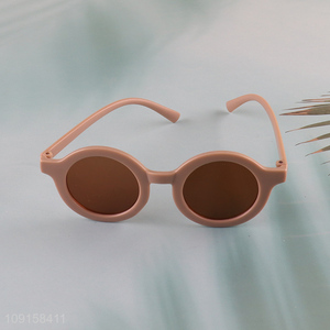 Factory supply round fashion children plastic glasses for outdoor