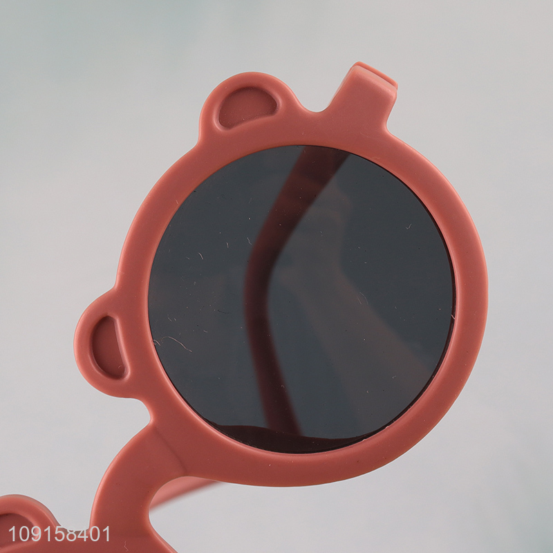 Top products cartoon bear shape children plastic glasses for sale