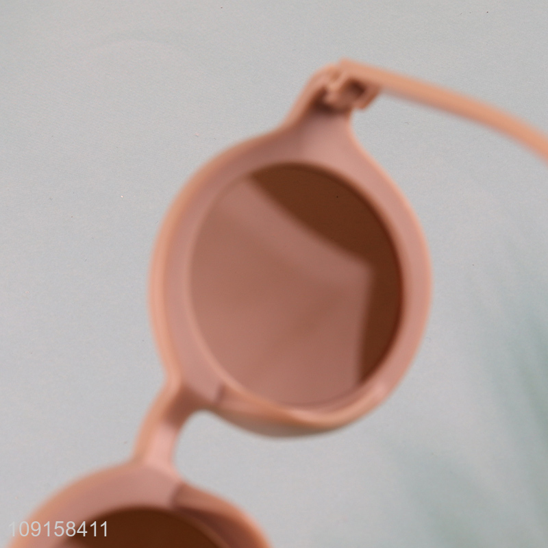 Factory supply round fashion children plastic glasses for outdoor