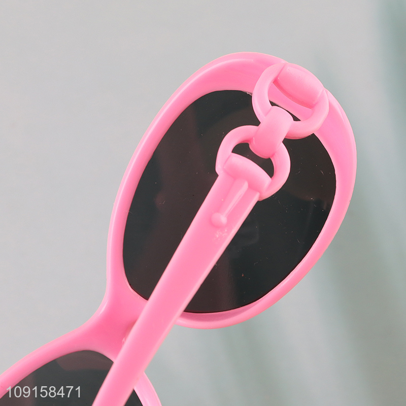 Top sale pink girls children outdoor summer plastic sunglasses