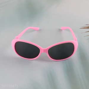 Top sale pink girls children outdoor summer plastic sunglasses
