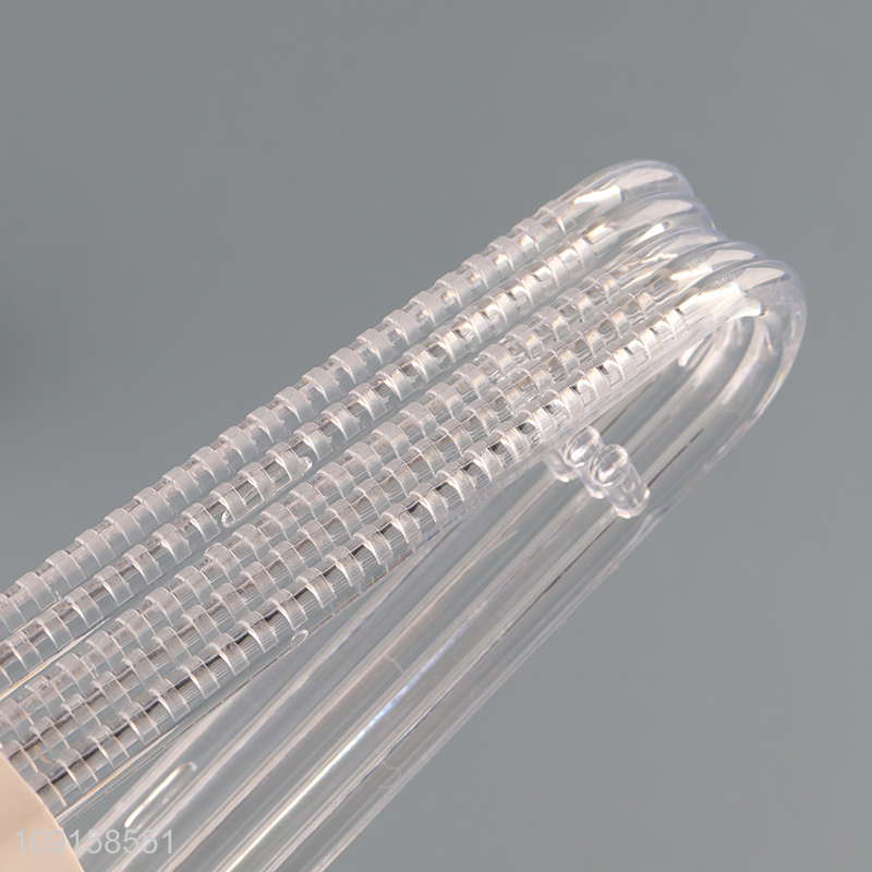 Hot selling 5pcs plastic transparent clothes hanger coat hanger