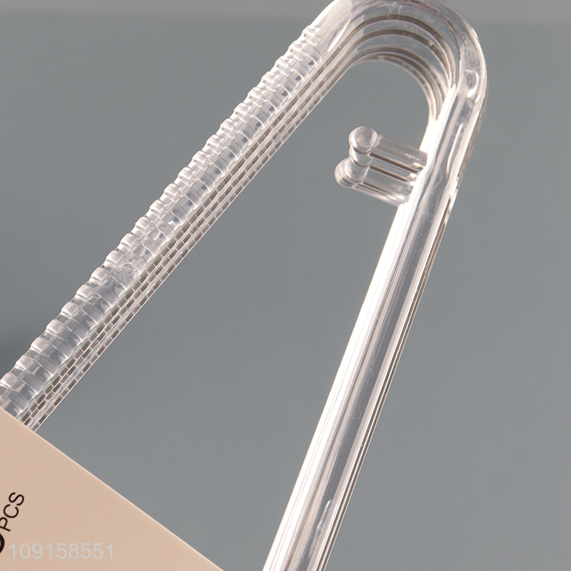 Hot selling 5pcs plastic transparent clothes hanger coat hanger