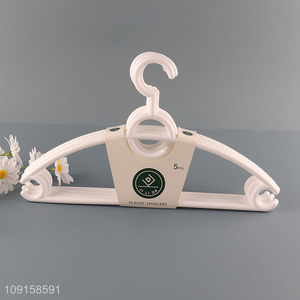 Top quality 5pcs plastic household clothes hanger coat hanger for sale