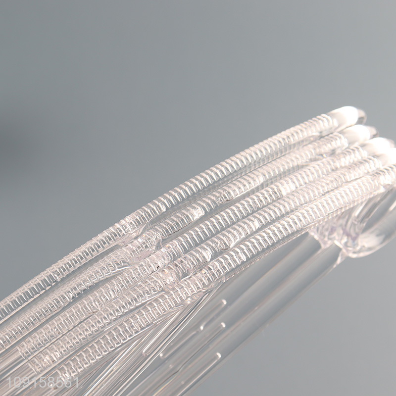 Top selling transparent 5pcs household clothes hanger coat hanger