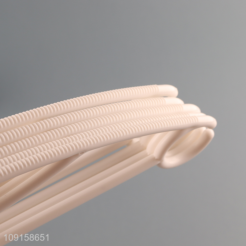 New arrival non-slip 5pcs plastic clothes hanger coat hanger