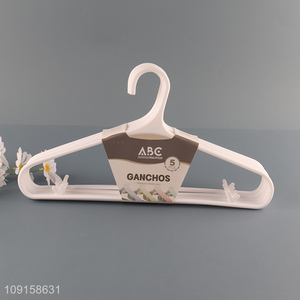 Best selling 5pcs household anti-slip clothes hanger coat hanger