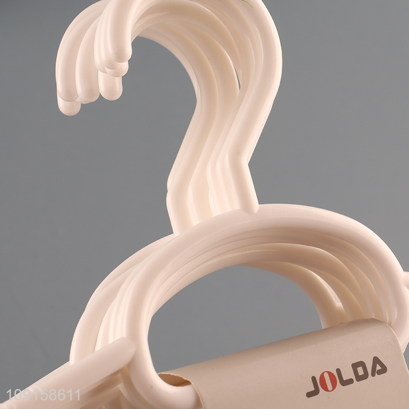 Good quality 10pcs plastic clothes hanger coat hanger for household