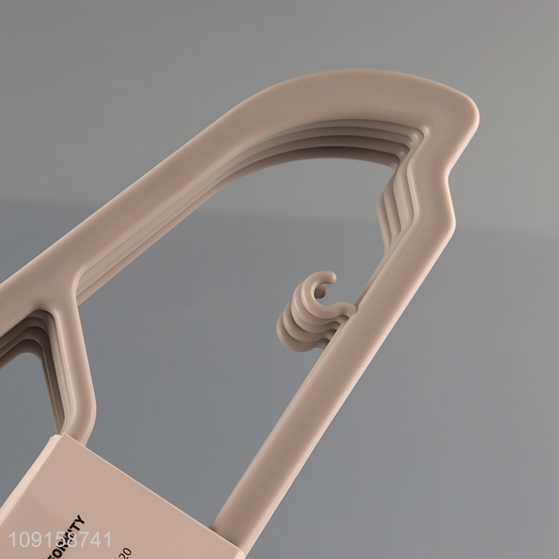 China wholesale 5pcs household clothes hanger coat hanger plastic hanger