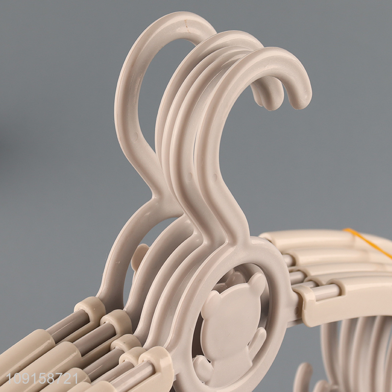 Good quality adjustable children anti-slip clothes hanger coat hanger