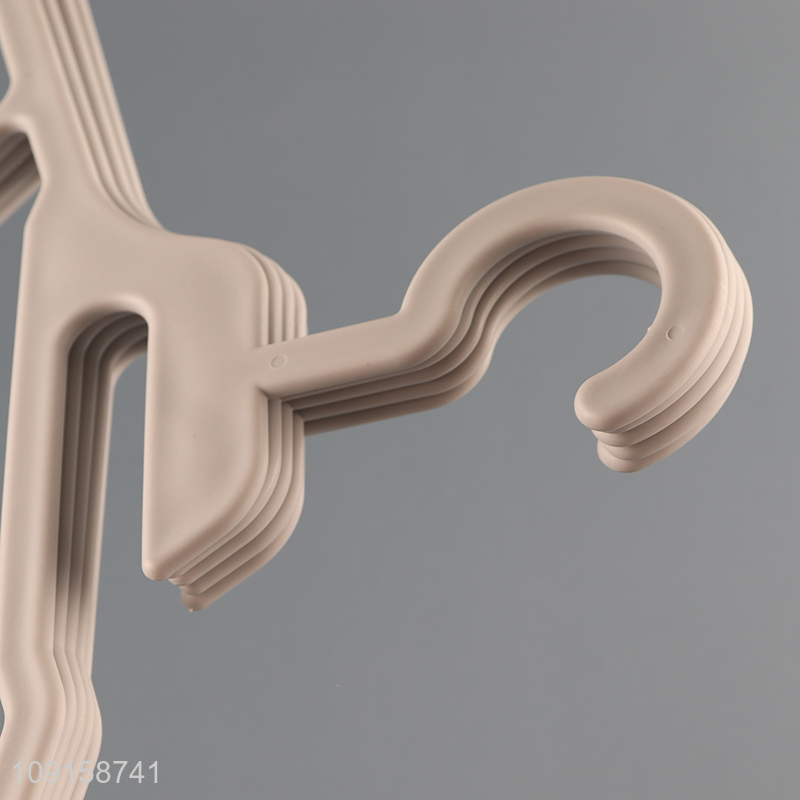 China wholesale 5pcs household clothes hanger coat hanger plastic hanger