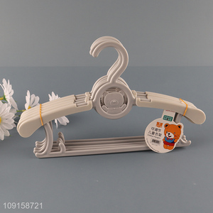 Good quality adjustable children anti-slip clothes hanger coat hanger