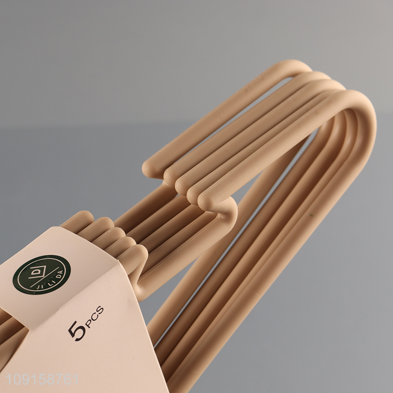 Top sale 5pcs household anti-slip clothes hanger coat hanger set