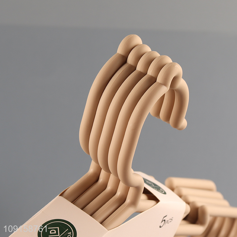 Top sale 5pcs household anti-slip clothes hanger coat hanger set