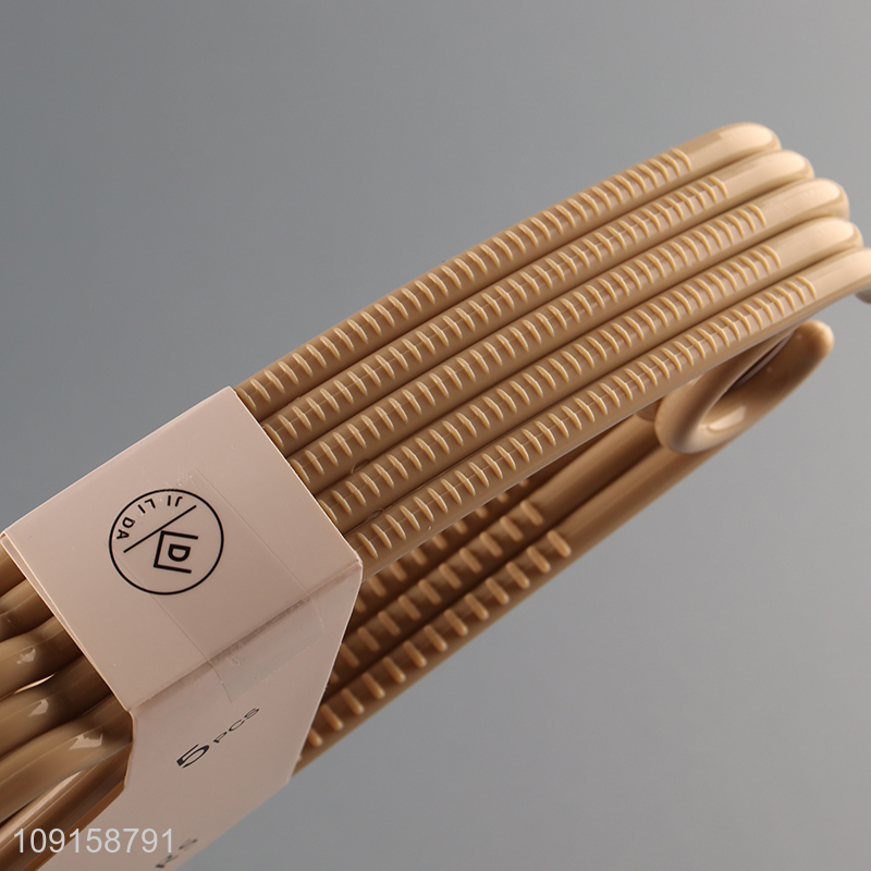 Top quality 5pcs plastic anti-slip clothes hanger coat hanger for sale