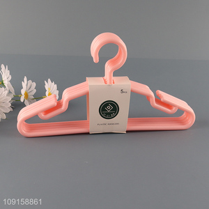 Best quality 5pcs plastic household children clothes hanger coat hanger