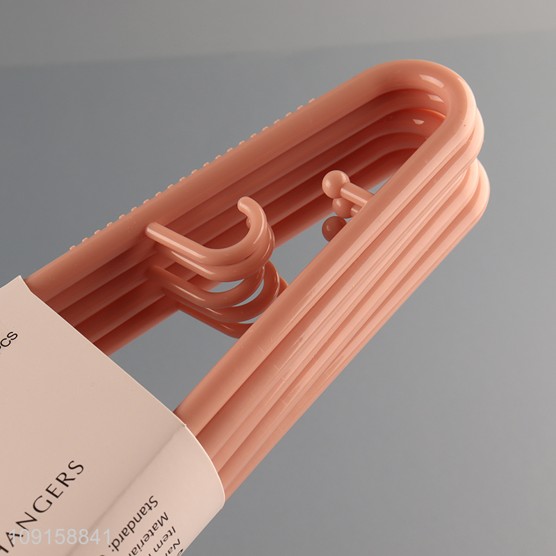 Top selling 5pcs plastic household clothes hanger coat hanger wholesale