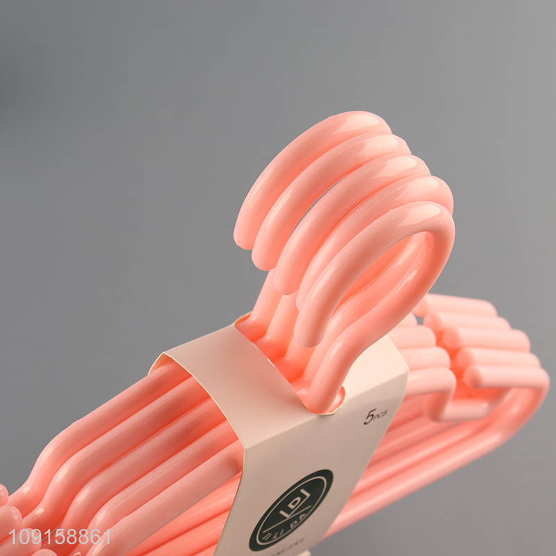 Best quality 5pcs plastic household children clothes hanger coat hanger