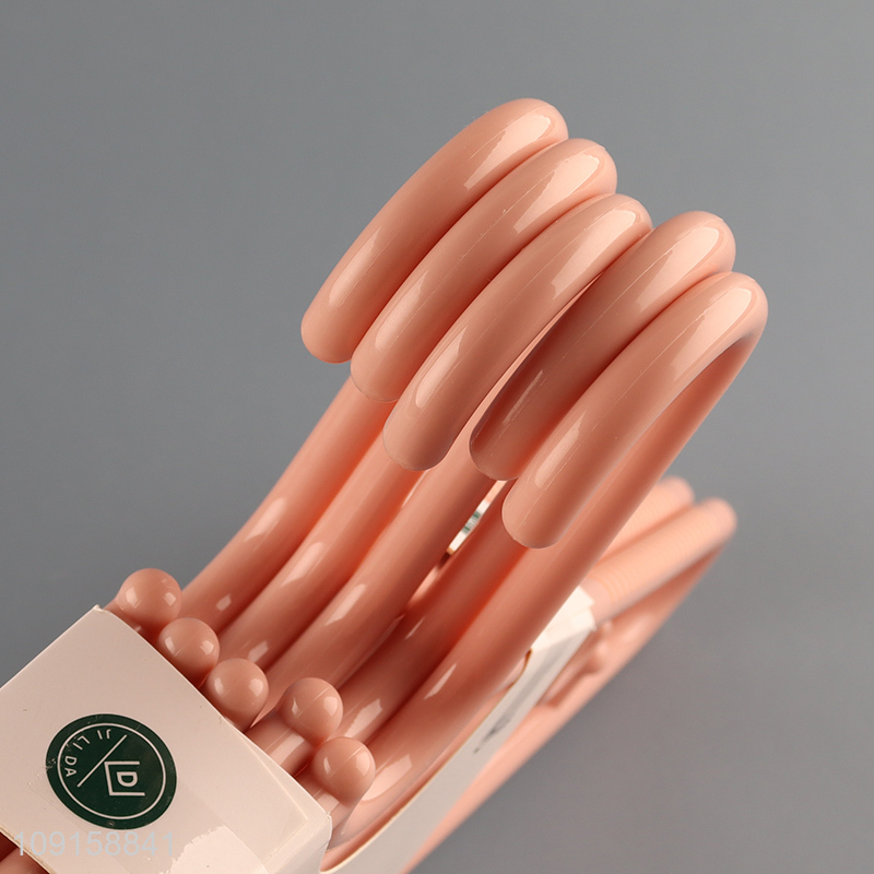 Top selling 5pcs plastic household clothes hanger coat hanger wholesale