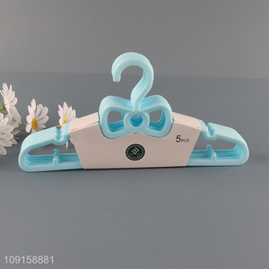Top sale 5pcs plastic anti-slip children clothes hanger coat hanger