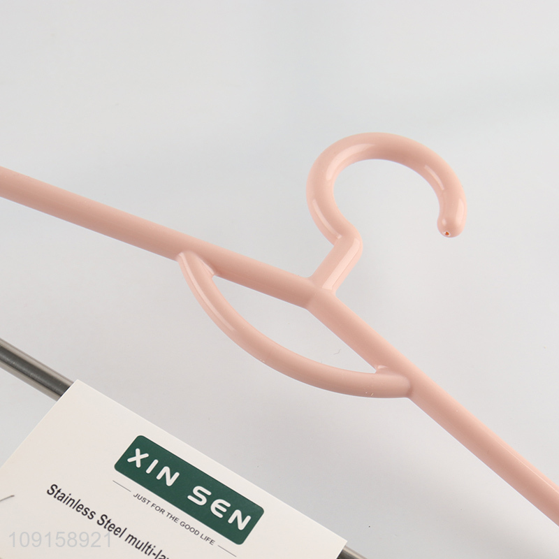 China products stainless steel space saving pants hanger for household