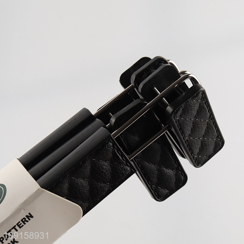 Top sale 3pcs household leather pattern pants rack wholesale