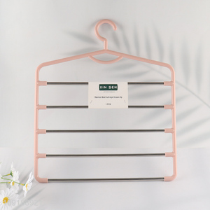 China products stainless steel space saving pants hanger for household