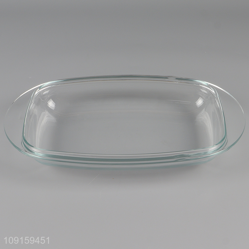 Wholesale 4.5L High Borosilicate Glass Casserole Dish with Lid for Baking