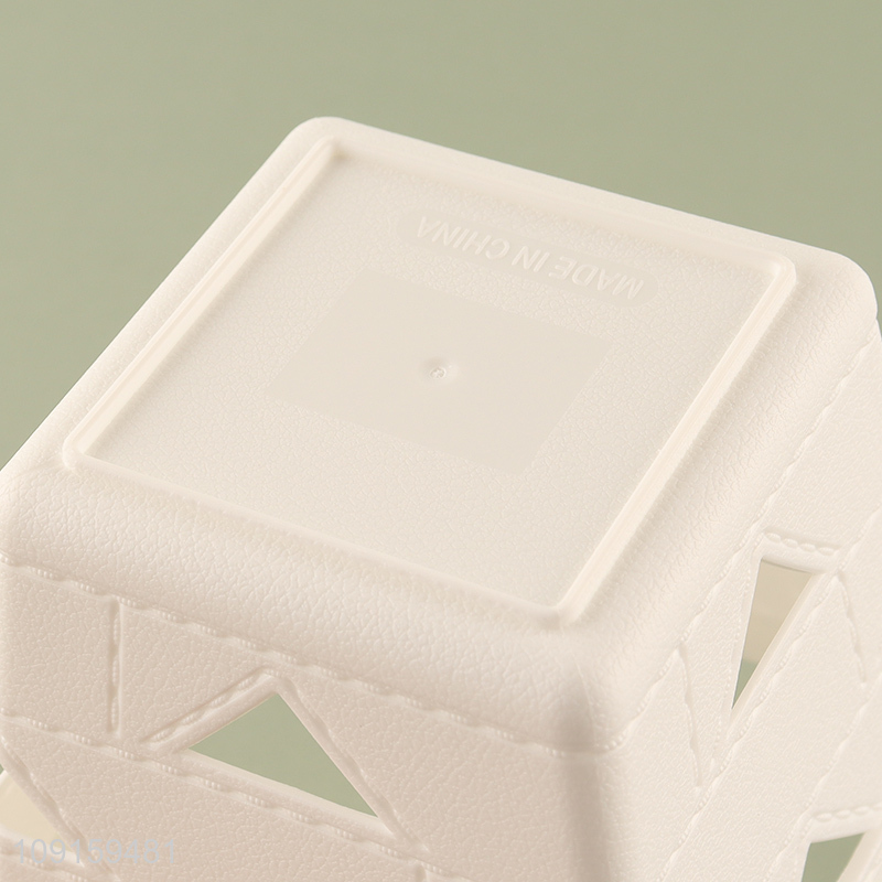 Popular products square plastic storage basket for desktop organizer