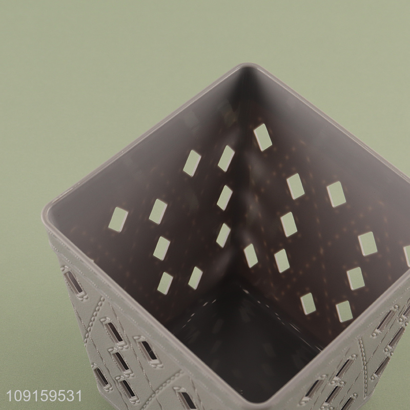 Factory wholesale square desktop organizer storage basket for home office