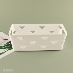 Online wholesale desktop organizer plastic storage basket for home