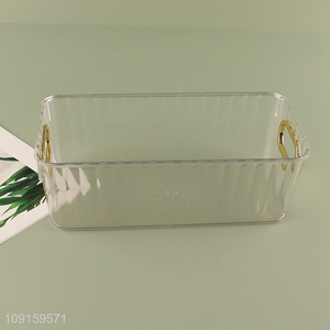 Good quality clear plastic storage box storage for desktop organizer