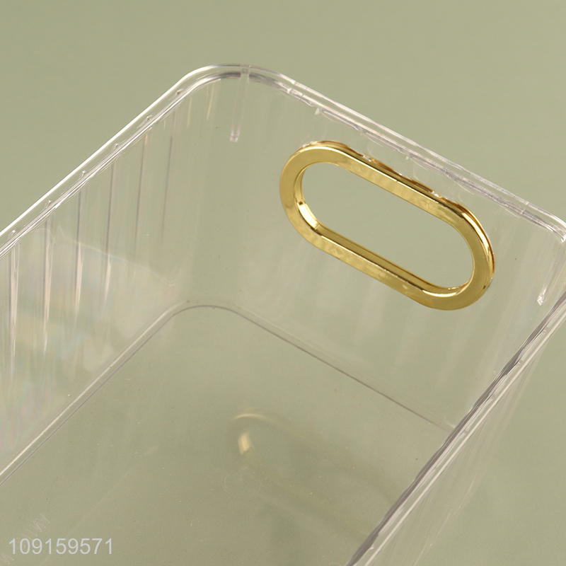 Good quality clear plastic storage box storage for desktop organizer