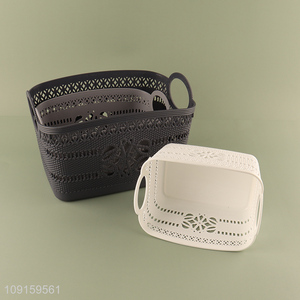 Top quality hollow vegetable storage basket with handle