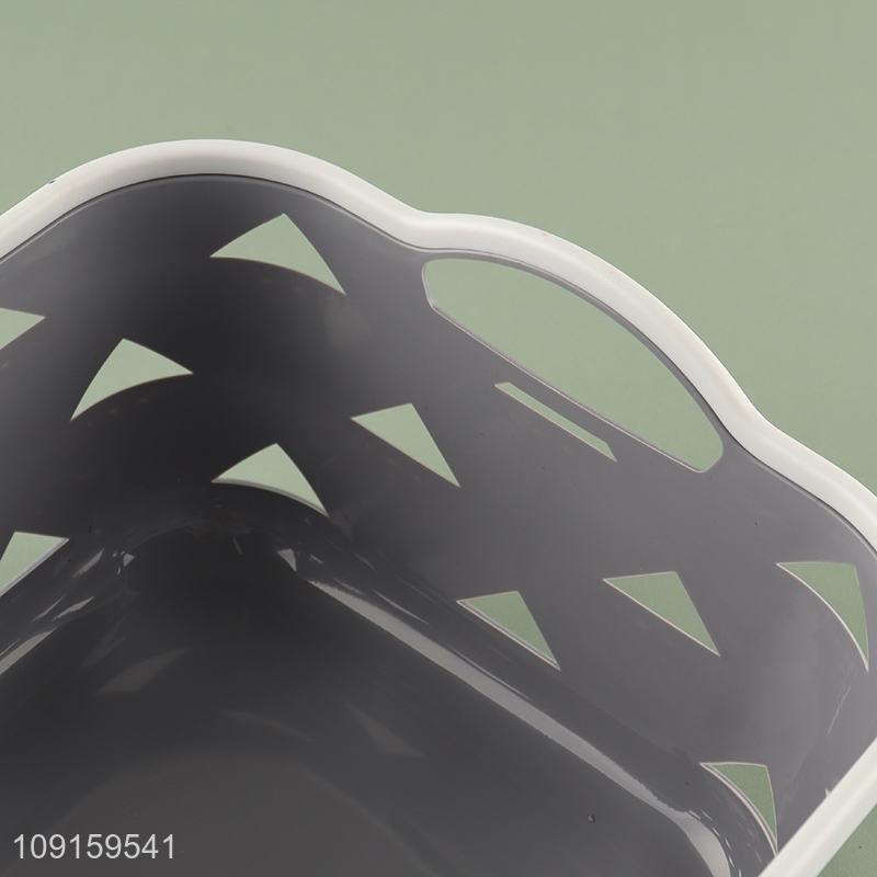 Yiwu market multicolor hollow storage basket with handle