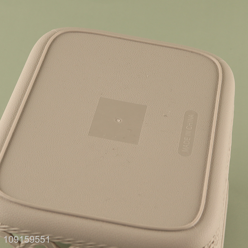 Best selling plastic hollow storage basket with handle