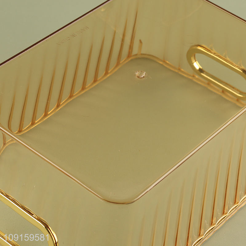 Low price multicolor rectangle plastic storage box with handle