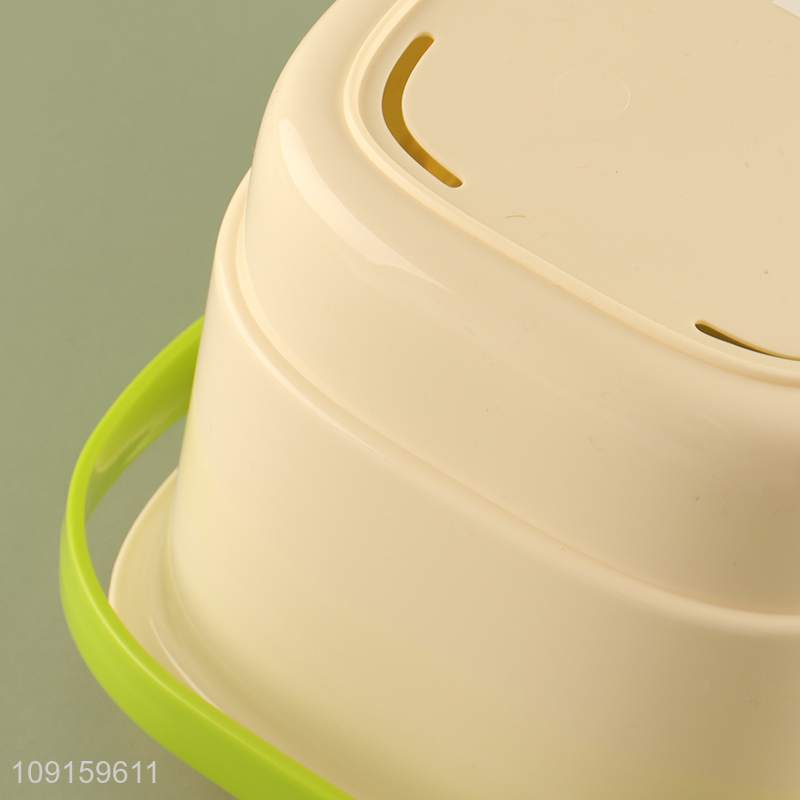 Factory price household bathroom water bucket with handle